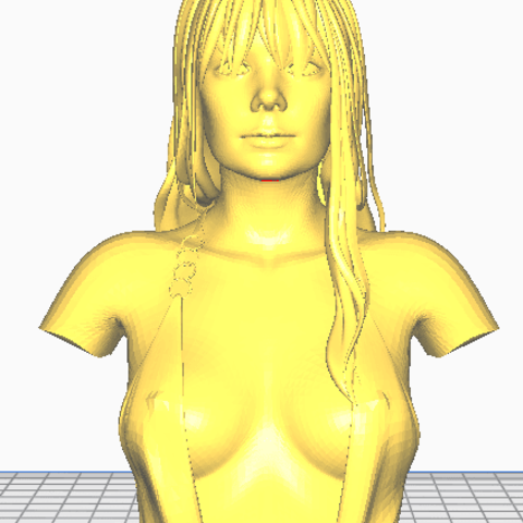 yza art figurina donna busto 3D print model - Mito3D