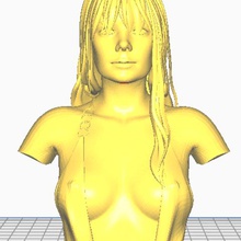 yza art figurine woman bust 3d print model - Mito3D