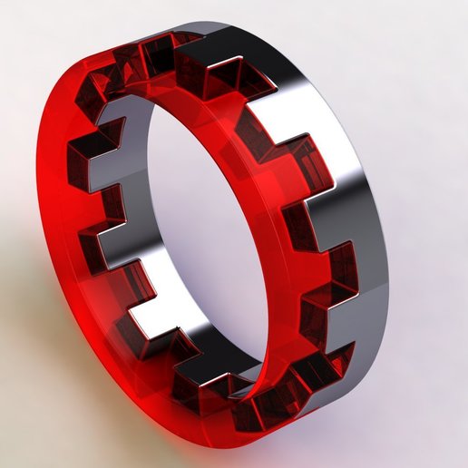 z jewelry epoxy wedding ring 3D print model - Mito3D
