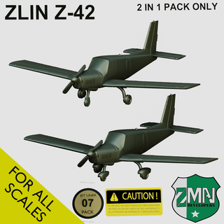 42 zlin Flugzeug 2 1 Harz Trainer Propeller 200 sla fdm 3d print model - Mito3D