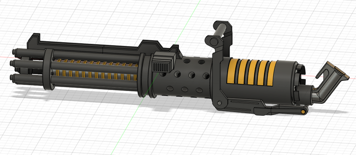 z-6 rotary cannon - star wars 3d printing files clone stl 3d print model - Mito3D