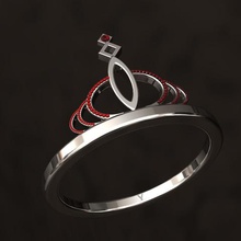 z-ring gioielli re queen moda moglie weding t anello diamante jewerly 3d print model - Mito3D