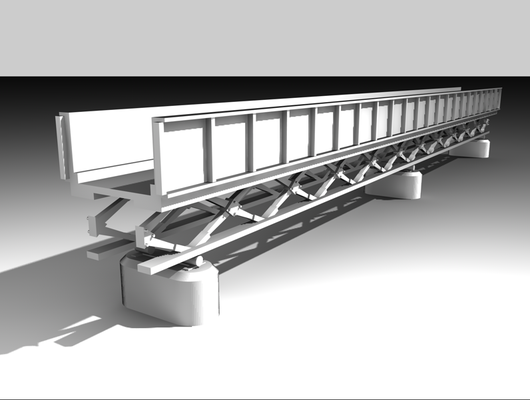 échelle pont éperon br cke célibataire rail train zug gare modelleisenbahn moba 3d print model - Mito3D
