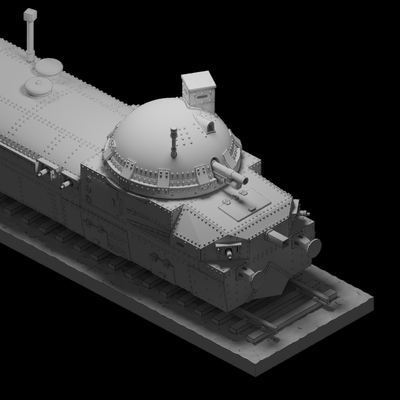 zaamurets armored train 1 35 3dprint resinprint scalemodel assembly parts 3d print model - Mito3D
