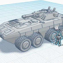 zaball apc battletech tanque 6mm scifi 3d print model - Mito3D