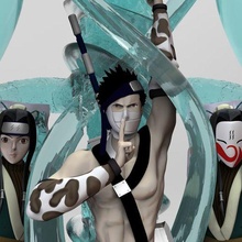 Zabuza pesquisa arte naruto ninja assassino anime manga espada escultura 3d print model - Mito3D