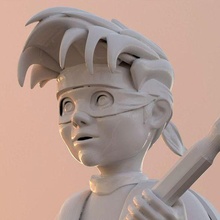 zach tmnt tv Serie 1987 Spiel Skulptur Kind Ninja Schildkröten Held Miniaturen Figuren 3d print model - Mito3D