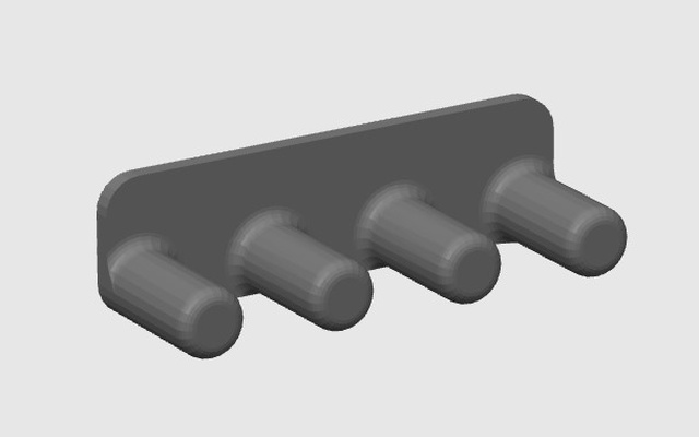 zahnb suporte wandhalterung f r 3 rsten rste 3d print model - Mito3D