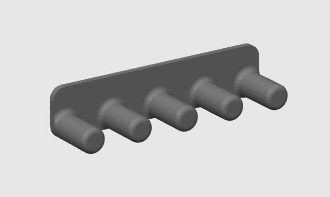 zahnb suporte wandhalterung f r 4 rsten rste 3d print model - Mito3D