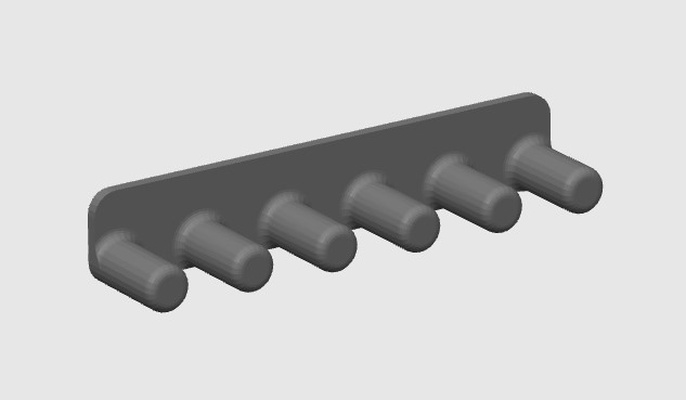 zahnb suporte wandhalterung f r 5 rsten rste 3d print model - Mito3D