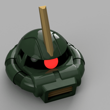 zaku ii commander helmet - gundam game bust figure gunpla model robots 3d print model - Mito3D