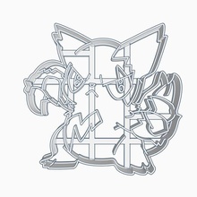 zangoose cookie cutter pokemon anime chibi furry 3d print model - Mito3D