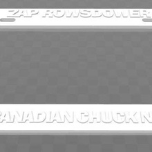 zap rowsdower - canadien chuck norris cadre de plaque d'immatriculation mst3k art signes logos 3d print model - Mito3D