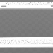 zap rowsdower - rowsdower-mobile away license plate frame mst3k art signs logos 3d print model - Mito3D