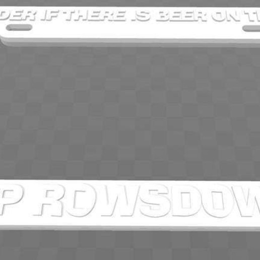 zap rowsdower - me demande si il y a de la bière soleil cadre plaque d'immatriculation mst3k art signes logos 3D print model - Mito3D