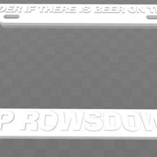 zap rowsdower - wonder if there beer sun license plate frame mst3k art signs logos 3d print model - Mito3D