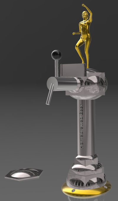 zapfs ule homebrewed beer - eine leitung einleitig bier zapfen zapfanlage keggerator 3d print model - Mito3D