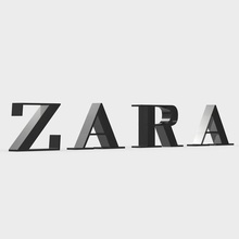 zara logo fashion boutique brand clothing design model shop store character emblem style models symbol luxury accessories moda stylish trend logotipe logotype print printable 3d print model - Mito3D