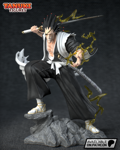 zaraki kenpachi candeggiare dimensione piena arte anime manga 3dprint giocattolo collezione figura azione 3d print model - Mito3D