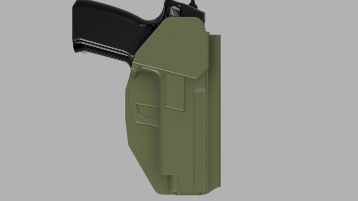 drapeau cz99 999 owb devoir compression moule kydex étui cz cz999 pistolet iwb réduire gigue 3d print model - Mito3D
