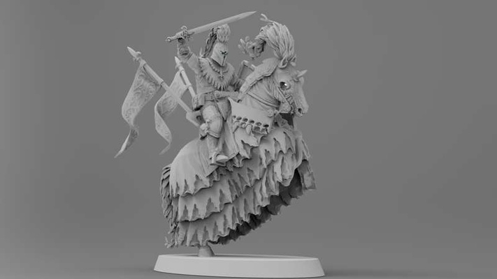 ze vert chevalier supported by emang proxy knight of glade green bretonnia warhammer fantasy 3d print model - Mito3D