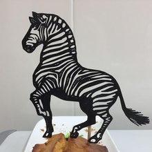 zebra kek topper sanat 2d 3d print model - Mito3D