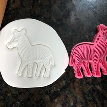 zebra cutter cookie casa frese animali 3d print model - Mito3D