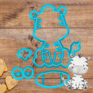zebra cutter modulated cutterfondant fondant cookie biscuit 3d print model - Mito3D