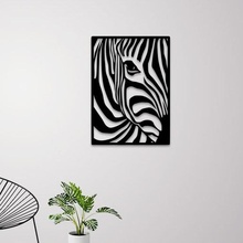 zebra portre duvar sanatı sanat vahşi hayvan kapalı ev 3d 2d dekor dekorasyon doğa 3d print model - Mito3D