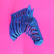 zebra çizgili ev hayvan duvarda asılı duvar sanatı monte edin başı zebralar faux tahnitçilik 3d print model - Mito3D
