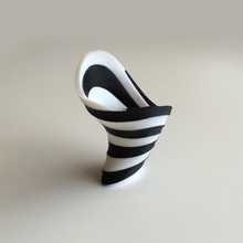 zebra vase dual extrusion 2 color home 3d print model - Mito3D