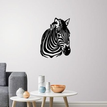 zebra wall decoration art nature decor 2d 3d home indoor animal wild 3d print model - Mito3D