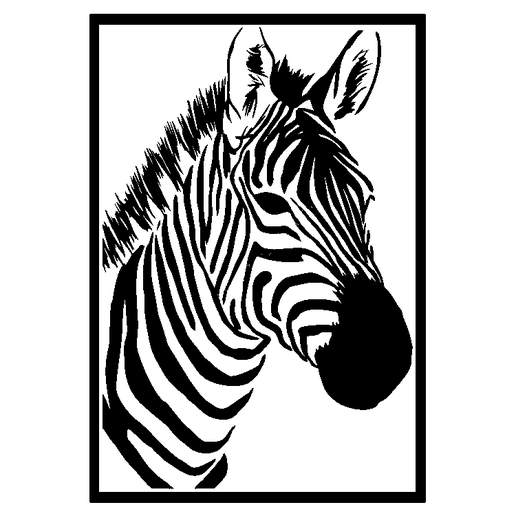 zebre decoração parede natureza op arte pop arbusto África savana zebras 3D print model - Mito3D