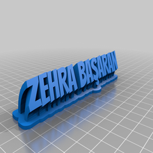 zehra basaran assiette personnalisé Bureau 3d print model - Mito3D