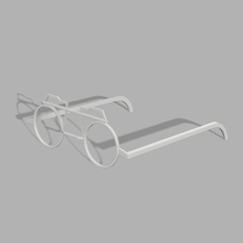 zeke glass - attack titan fashion eyeglasses glasses 3d print model - Mito3D