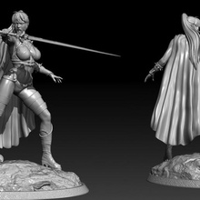 zelara warrior art sword fantasy character printable girl warrior