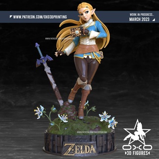 zelda lenda miniaturas tampo mesa jogos mundo warcraft revoada vídeo anime 3dwaifu miniatura arte estatueta fêmea figura modelo ventilador cosplay 3d print model - Mito3D