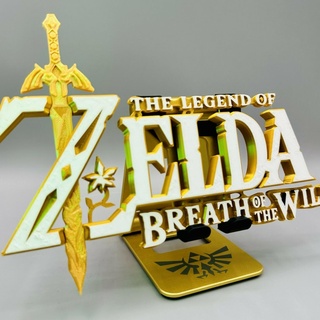zelda respiração selvagem logotipo zeldalogo botw Nintendo zeldadesign lágrimas reino exibição 3d print model - Mito3D
