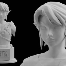 zelda granjero enlace crepúsculo princesa nintendo ocarina of hora estatua Arte figura 3d print model - Mito3D