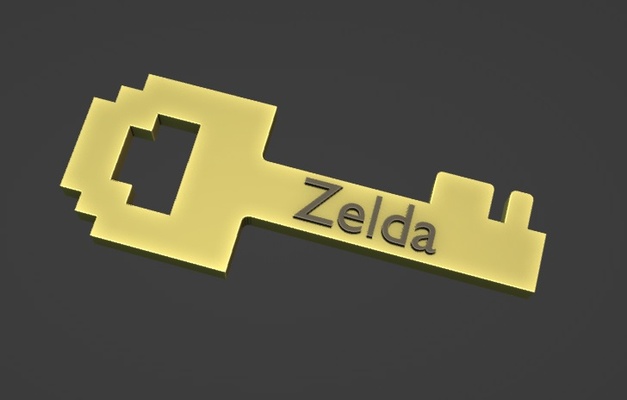 zelda anahtar oyun efsane of 8 bit büyü 3d print model - Mito3D