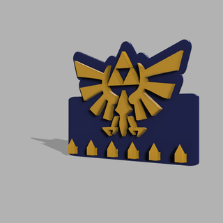 zelda chave suporte chaves 3d print model - Mito3D