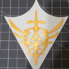 zelda shield crest triforce master sword art hyrule wingcrest wall video game 3d print model - Mito3D