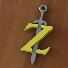 zelda épée trousseau de clés bijoux nintendo la nes bande vidéo jeux lien 3d print model - Mito3D