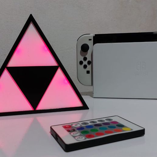 zelda triforce conduziu luminária 3D print model - Mito3D