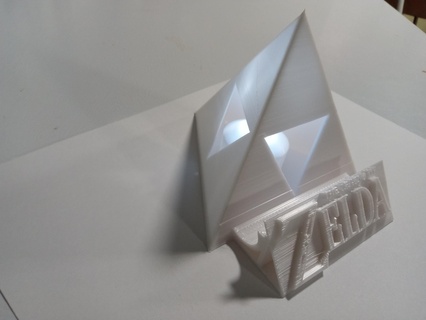zelda triforce phone stand tealight link nintendo 3d print model - Mito3D