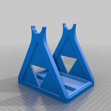 zelda triforce temático carretel suporte ferramenta filamento 3d impressora acessórios 3d print model - Mito3D