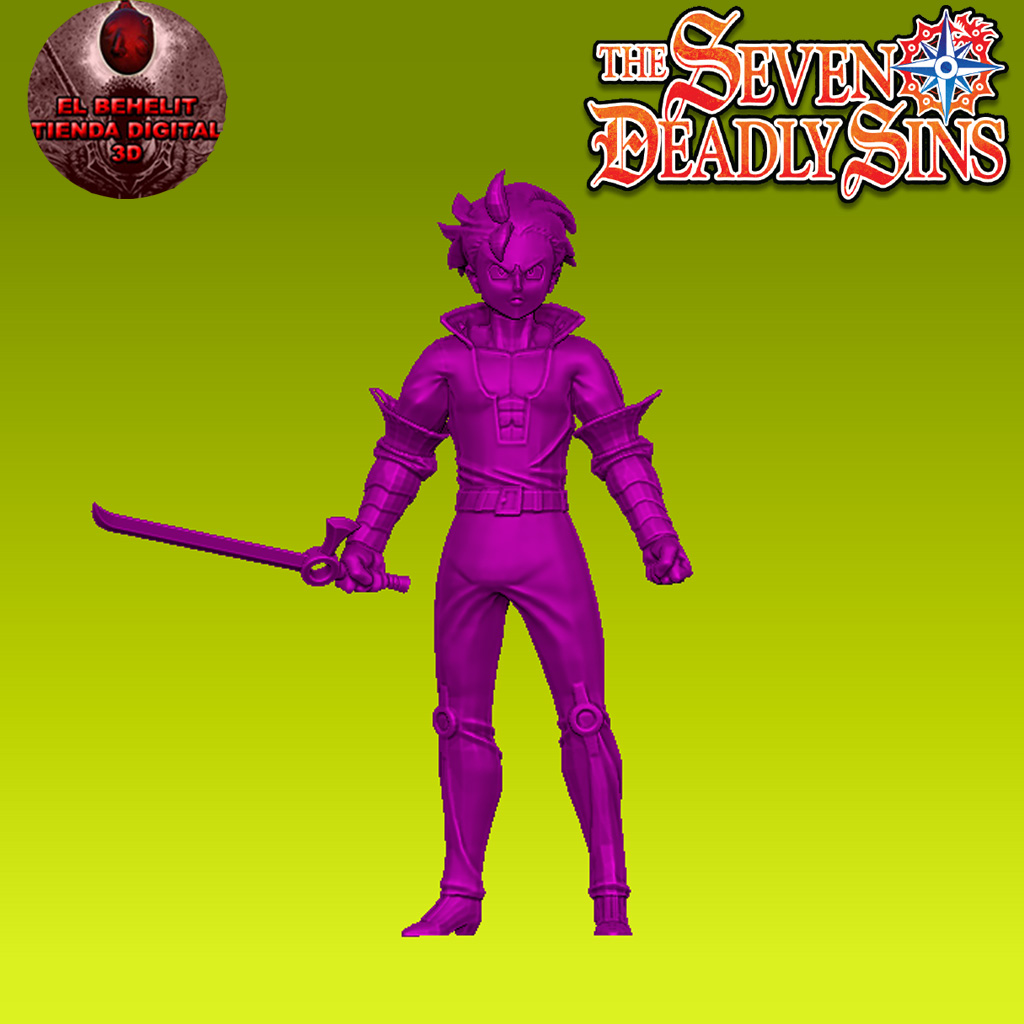 Zeldris tötlich Sünden Meliodas Merlin Escanor 3d drucken Modell desing 3D print model - Mito3D