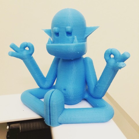 zen goblin art la scultura desk top figura figurina meditazione giocattolo 3D print model - Mito3D