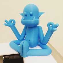 zen goblin art la scultura desk top figura figurina meditazione giocattolo 3d print model - Mito3D