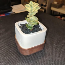 zen 2 piece home wood planter 3d print model - Mito3D